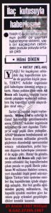 Örgüt Üyeleri İlaç Kutusuyla Haberleşiyor-25 Aralık 1987-Milliyet/Organization Members Communicate Through Notes Hidden Inside Medicine Boxes — 25 December 1987