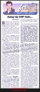 Hatay’da CHP Farkı (N. CERRAHOĞLU’nun Makalesi)-21 Aralık 1995-Milliyet/The CHP Difference in Hatay (Article by N. CERRAHOĞLU) – 21 December 1995 – Milliyet