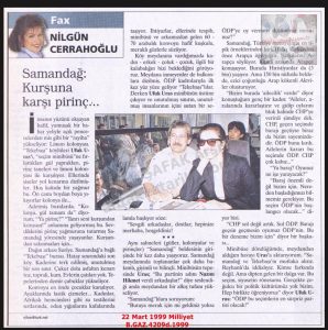 ÖDP’nin Samandağı’nda Seçim Faliyeti-22 Mart 1999-Milliyet/ÖDP’s Election Campaign Activities in Samandağı – 22 March 1999 – Milliyet