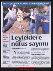 Hatay Havaalanı ve Göçmen Kuşlar-27 Ağustos 2000-Milliyet/Hatay Airport and Migratory Birds – 27 August 2000 – Milliyet