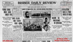 1909 Ermeni Olaylarını Haber Yapan Bisbee Daily Review Gazetesi 25 Nisan 1909