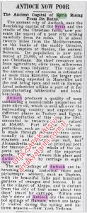 Antakya Artık Fakir Bir Şehir/Antioch Now Poor, Salt Lake Tribune, 23 Eylül 1906/23 September 1906