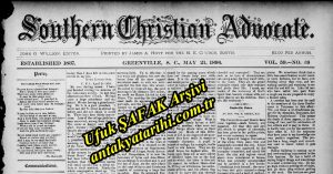 W. W. SHUMATE’nin 1866’da İskenderun ve Belen’i Ziyareti. Soutern Christian Advocate Gazetesi 21 Mayıs 1896