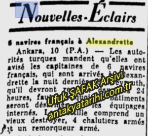 İskenderun’daki Fransız Gemileri/8 Navires Français à Alexandrette, Le Canada 11 Tem 1941