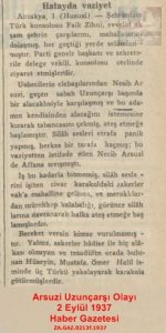 İskenderun Sancağında Olaylar ve Zeki Arsuzi-2 Eylül 1937 Haber Gazetesi/Events in the Sanjak of Alexandretta and Zeki Arsuzi — Haber Newspaper, 2 September 1937