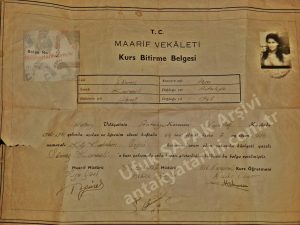 Köy Enstitüsü Kurs Bitirme Belgesi 1960’lar