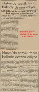 Hatay Olayları ve Sancak Komisyonu-Ulus-22 Haziran 1938/The Events in Hatay and the Sanjak Commission – Ulus Newspaper, 22 June 1938