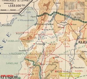 İskenderun Sancağı Fiziki Harita 1929