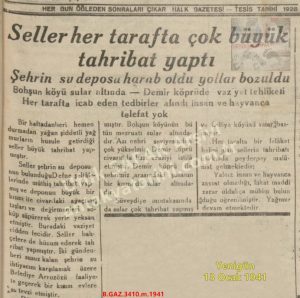 Antakya’da Sel-Yenigün-13-14 Ocak 1941