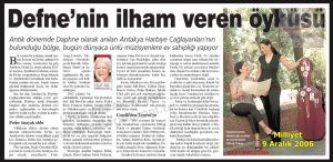 Defne’nin İlham Veren Öyküsü-Milliyet-9 Aralık 2006/Defne’s Inspiring Story – Milliyet – December 9, 2006