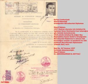 Necmeddin Kazım Katib’in Diploma Onayı 1937