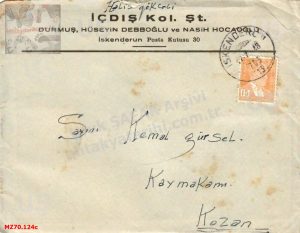 İskenderun Zarf-Mektup