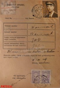 İskenderun Ortaokulu Aşı Karnesi 1949/Iskenderun Secondary School Vaccination Record 1949