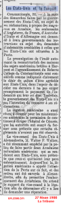 Amerika Birleşik Devletleri ve Türkiye 27 Nisan 1900 – La Tribune-Les Etats-Unis et la Turquie 27 April 1900 – La Tribune-