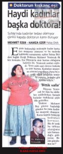 Hatay Sutaşı’ndaki Doktor Eşi-1 Nisan 2001-Milliyet/The Doctor’s Wife in Hatay’s Sutaşı District – 1 April 2001 – Milliyet