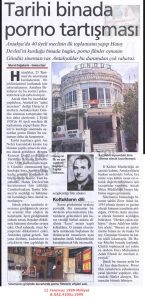 Tarihi Binada Porno Film Oynatılıyor-11 Temmuz 1999-Milliyet/Pornographic Films Being Screened in a Historic Building – 11 July 1999 – Milliyet