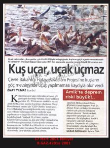 Hatay Havaalanı CED Raporu-17 Mart 2001-Milliyet/Hatay Airport Environmental Impact Assessment (EIA) Report – 17 March 2001 – Milliyet