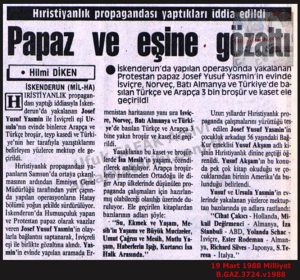 Papaz ve Eşi Gözaltında-19 Mart 1988-Milliyet/Priest and His Wife Detained — 19 March 1988