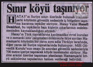 Sınır Köyü Taşınıyor-24 Nisan 1990-Milliyet/Border Village Is Being Relocated – 24 April 1990