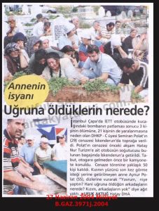 Semiran POLAT’ın Cenaze Töreni-27 Haziran 2004-Milliyet/Funeral Ceremony of Semiran POLAT — 27 June 2004 — Milliyet