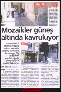 Antakya Müzesindeki Mozaikler-27 Haziran 2004-Milliyet/Mosaics in the Antakya Museum — 27 June 2004 — Milliyet