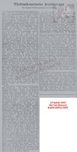Hatay Sorunu ve Türkiye-Suriye Yakınlaşması-27 Şubat 1947-Die Tat (İsviçre)/Hatay Question and Turkish–Syrian Rapprochement — 27 February 1947