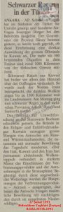 Türkiye’de Siyah Yağmur-27 Şubat 1991-Nidwaldner Tagblatt (İsviçre)/Black Rain in Turkey – 27 February 1991