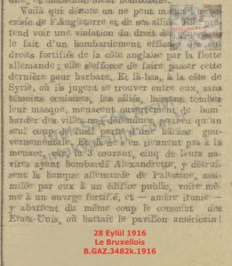 İskenderun’un Bombalanması-28 Eylül 1916-Le Bruxellois/The Bombardment of Alexandretta — 28 September 1916 — Le Bruxellois