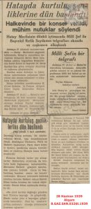 Hatay’ın Türkiye’ye Katılımı Şenlikleri-28 Haziran 1939-Akşam/Festivities Celebrating Hatay’s Annexation to Turkey – 28 June 1939, Akşam