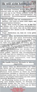 Antakya’ya Gelen İsviçreli Profesör Hiestand-29 Haziran 1967-Thuner Tagblat (İsviçre)/Swiss Professor Hiestand Arrives in Antakya – 29 June 1967