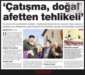 1. Medeniyetler Buluşması-Antakya-30 Eylül 2005-Milliyet/1st Civilizations Gathering– Antakya — 30 September 2005 — Milliyet