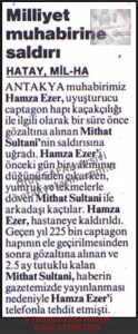 Milliyet Muhabirine Saldırı-6 Temmuz 1992-Milliyet/Attack on a Milliyet Correspondent – 6 July 1992 – Milliyet