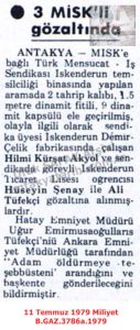 Sendika Binasında Arama-11 Temmuz 1979-Milliyet/Search Conducted at Union Headquarters — 11 July 1979