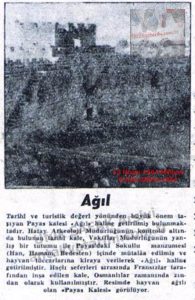 Payas Kalesi Ağıl Olarak Kullanılıyor-13 Nisan 1964-Millyet/Payas Castle Being Used as a Livestock Pen-13 April 1964
