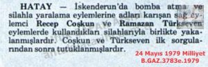 İskenderun’da Tutuklama-24 Mayıs 1979-Milliyet/Arrest in Iskenderun — 24 May 1979