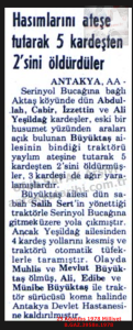 Hısımlarından 2 Kişiyi Öldürdüler-25 Ağustos 1978-Milliyet/They Killed Two of Their Relatives – 25 August 1978