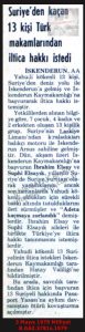 Suriyeli Yahudiler Hatay’a Sığındı-3 Mayıs 1979-Milliyet/Syrian Jews Sought Refuge in Hatay — 3 May 1979