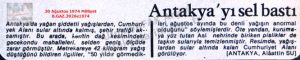 Antakya’yı Sel Bastı-30 Agustos 1974-Milliyet/Antakya Was Hit by Flooding — 30 Agust 1974