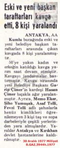 Kumlu’da Kavga-30 Aralık 1977-Milliyet/A Fight in Kumlu – 30 December 1977