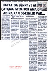 Hatay’da Sağ-Sol Çatışması-6 Ağustos 1980-Milliyet/Right–Left Clashes in Hatay — 6 August 1980