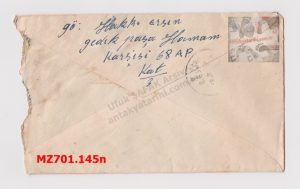 Antakya Kız Enstitüsü Müallimesi Münevver Ersin’e Maktup 1952