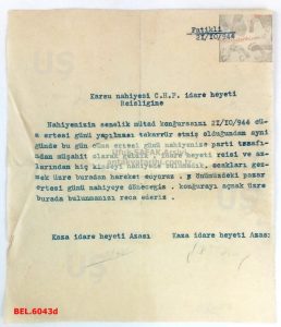 CHP Antakya Kazası Teşkilatı 1944/CHP Antakya District Organization 1944